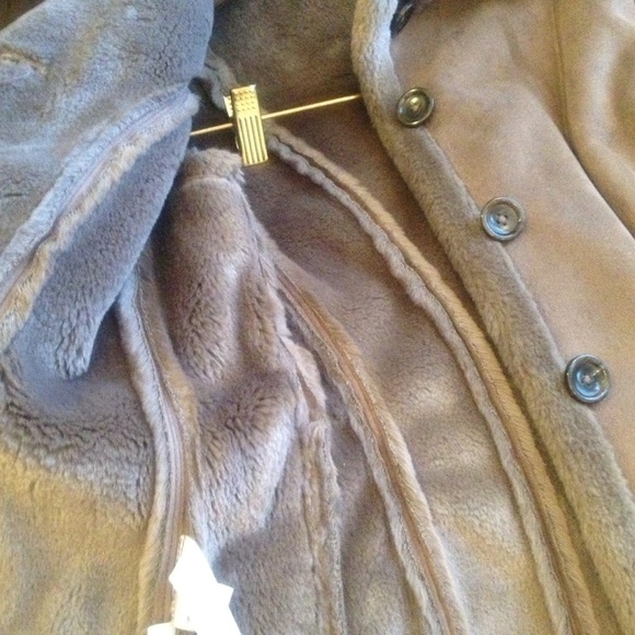 Taupe Suede like jacket from Ann Taylor. - Picture 2 of 4